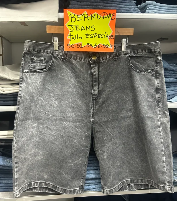 Bermudas Jeans Corte Clásico Rígidos Talles Especiales