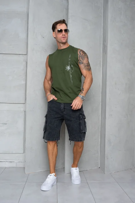 Musculosa Manga Cero Algodón Peinado