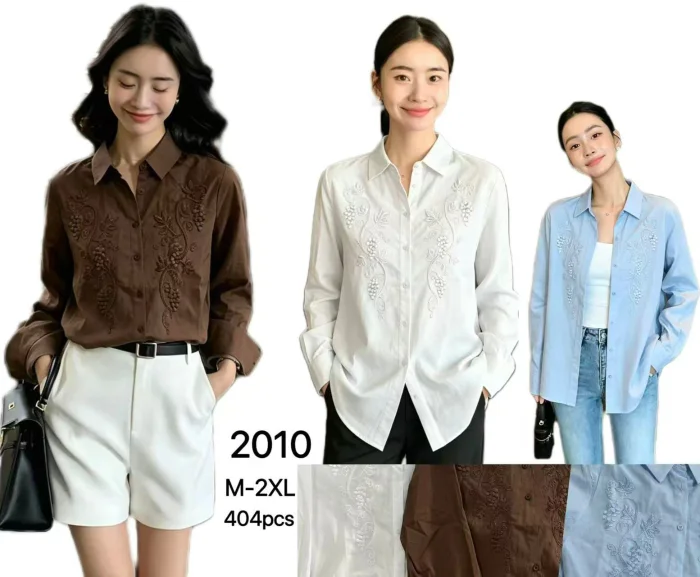 Camisa Bordado Talle Común