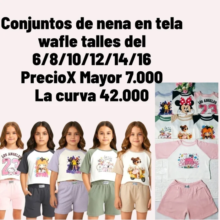 Conjunto 2 Pieza en Tela Wafle de Nena