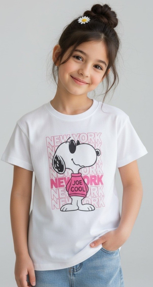 Remera de Nena en Tela Modal Soft Varios Dibujos - Imagen 3