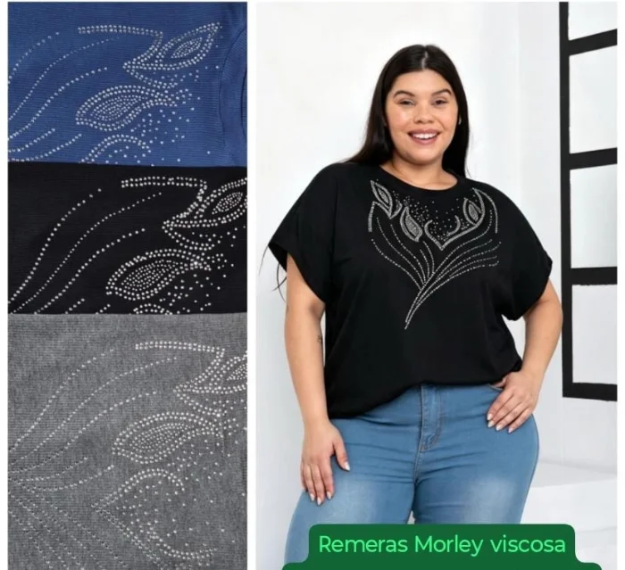 Remera Morley Viscosa  C/ Brillo