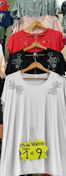Remeras Strass de Modal Viscosa