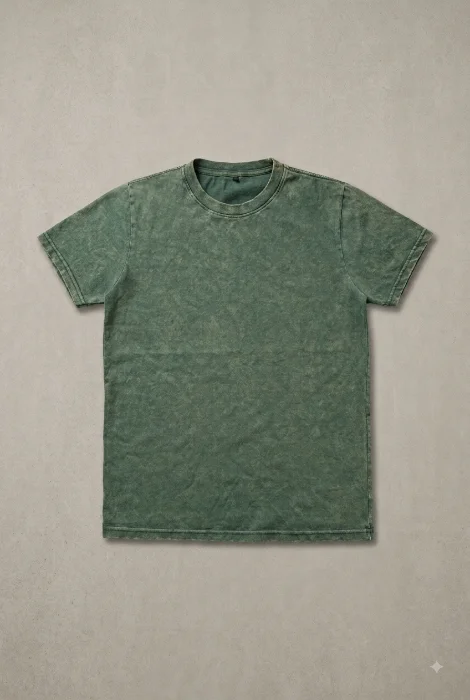 Remeras Acid Wash Liso