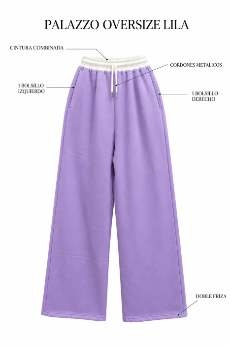 Palazzo Oversize Lila