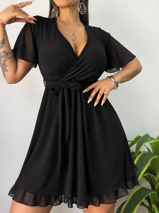 Vestido Tul C/ Forro Modal