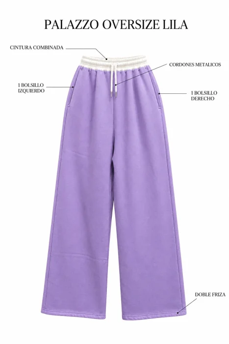 Palazzo Oversize Lila