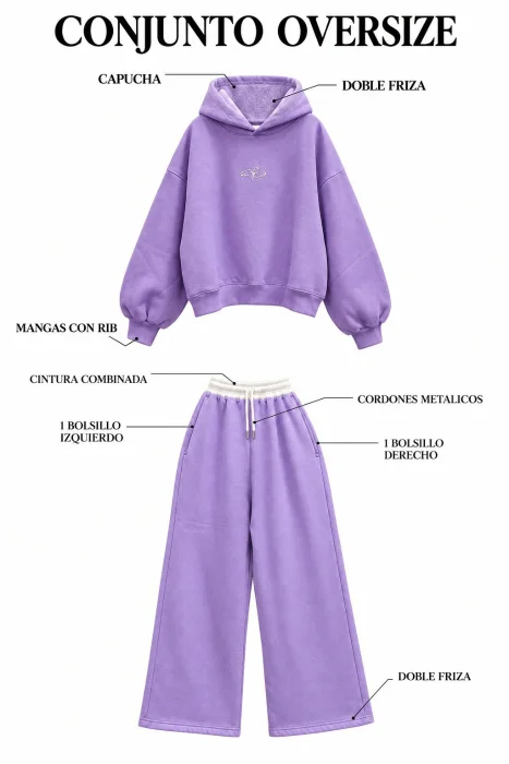 Conjunto Oversize Lila