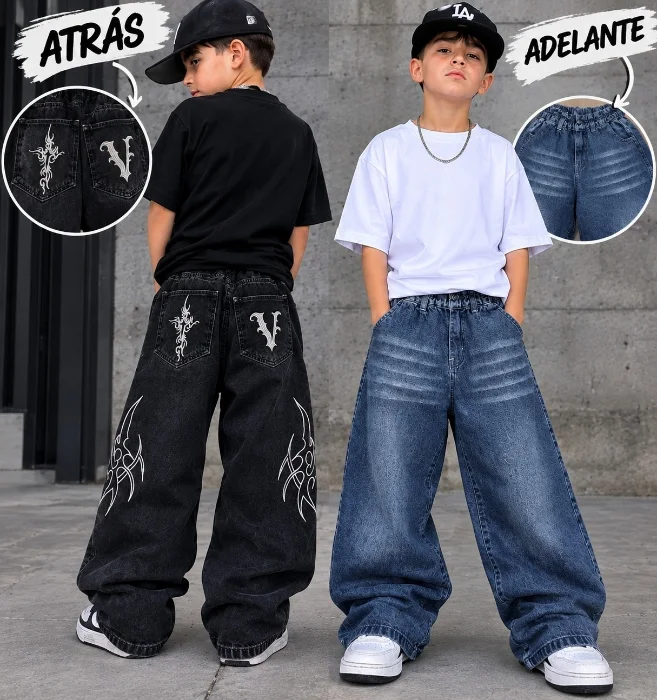 Baggy Bordado Juvenil Nene