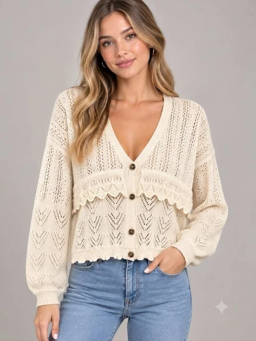 Cardigan Calado de Hilo