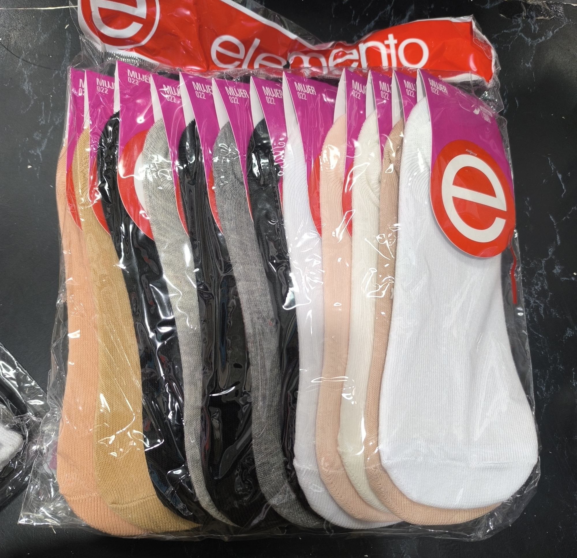 Pack X12 Medias Elemento Invisibles Dama Lisos Art.022 - Imagen 3