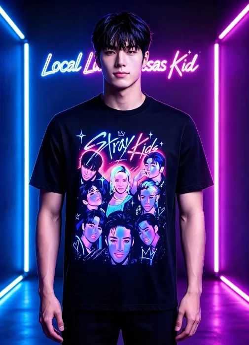 Stray Kids Remeras de Adulto Brillan
