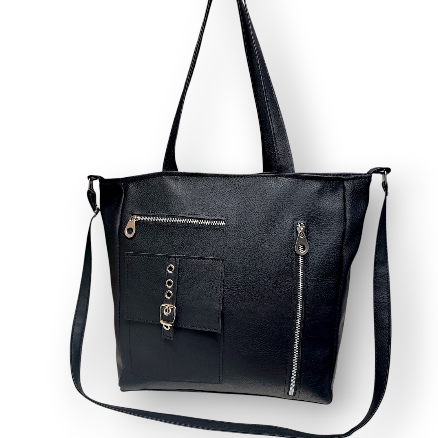 Bolso Tote Cargo Tres Bolsillos Forrada 33×35× Prof 12 Cm Aprox, Marroquineria - Imagen 2