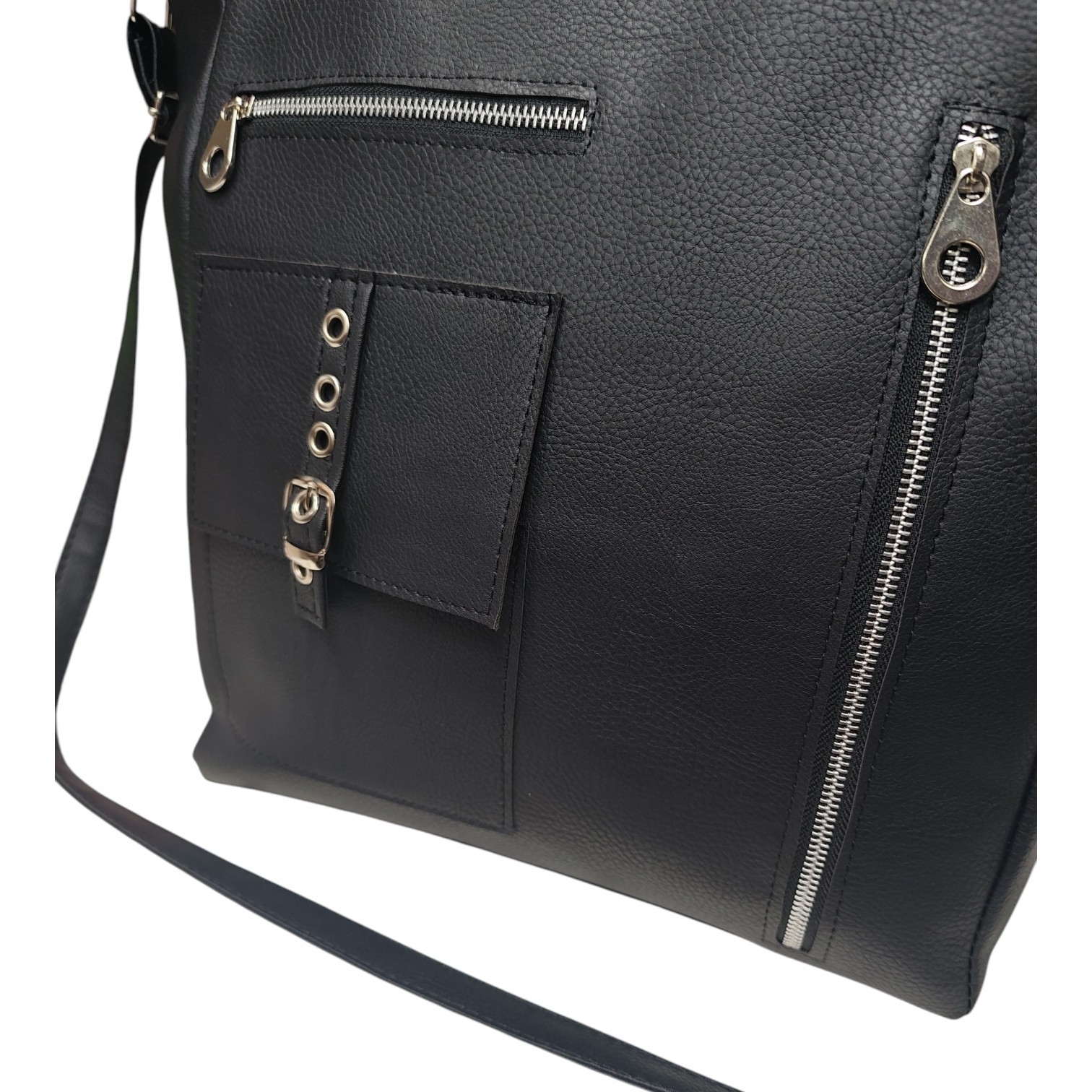 Bolso Tote Cargo Tres Bolsillos Forrada 33×35× Prof 12 Cm Aprox, Marroquineria - Imagen 3
