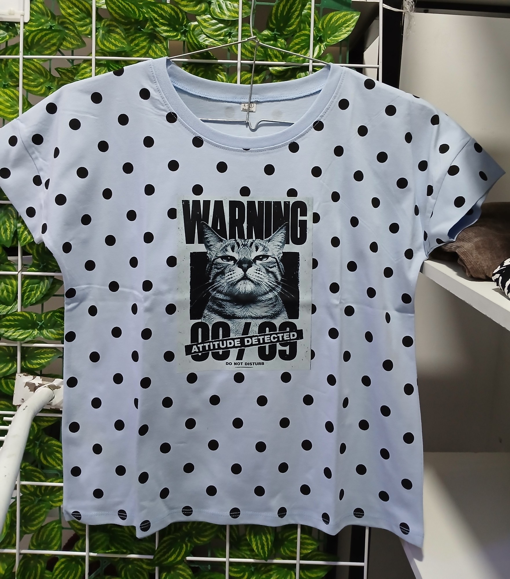 Remera Especial Lunares Algodón Peinado Dama - Imagen 2
