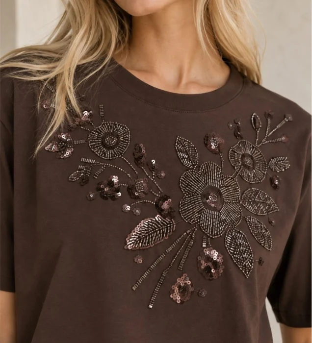 Remera con Pedrería Importado Brasilero