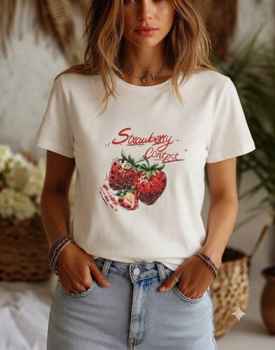 Remera con Pedrería Importado Brasilero
