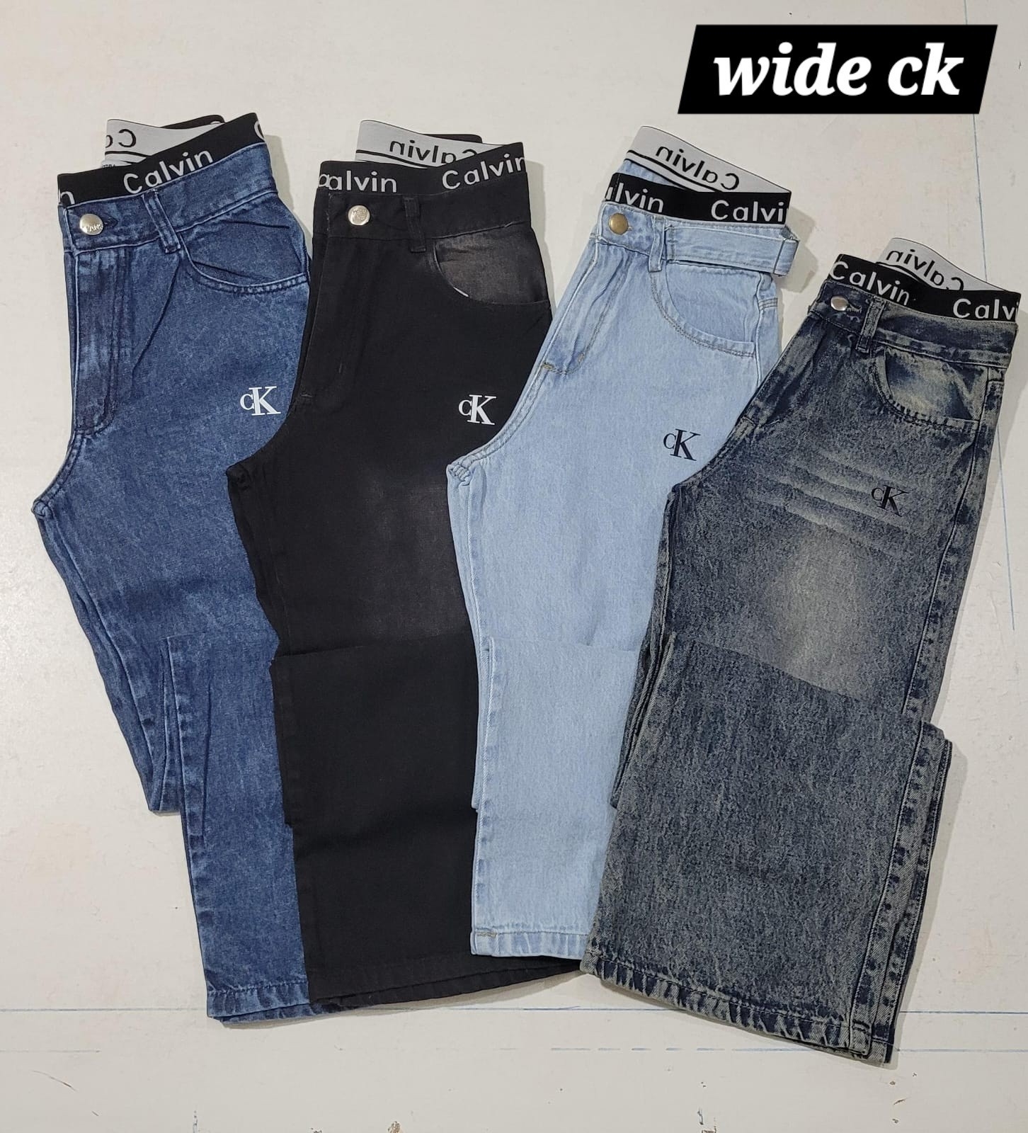 Wide Leg Elastico Ck Rigidos - Imagen 2