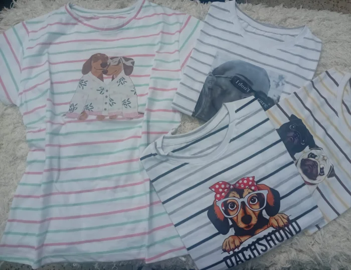 Remeras de Algodón Ralladas