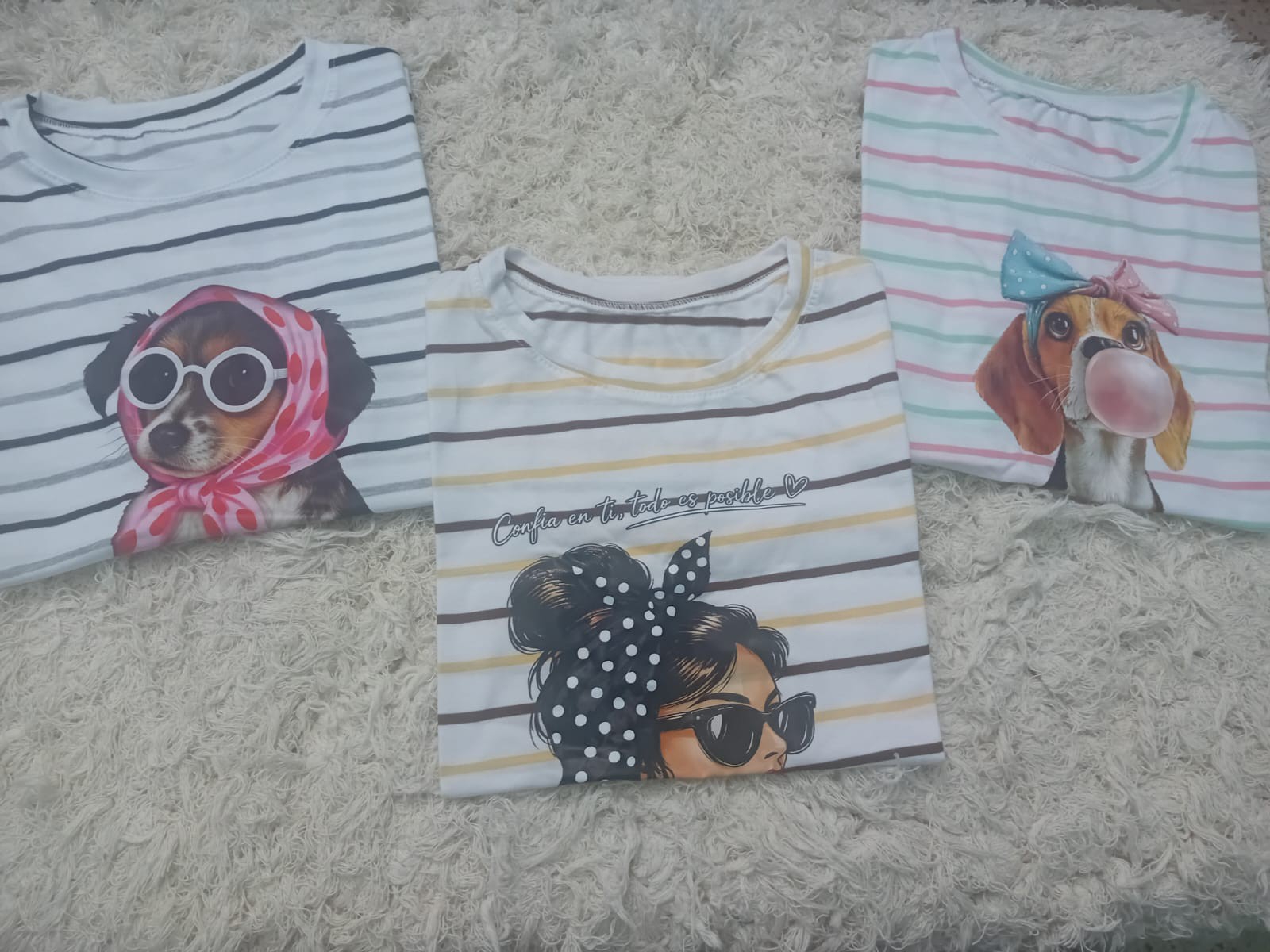 Remeras de Algodón Ralladas - Imagen 3