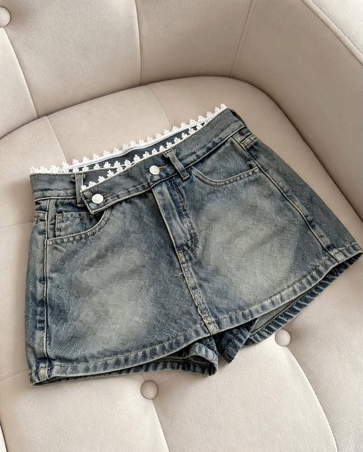 Shorts Pollera con Encaje - Imagen 3