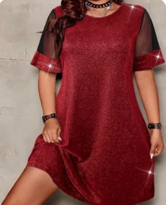 Vestido Lurex con Tul