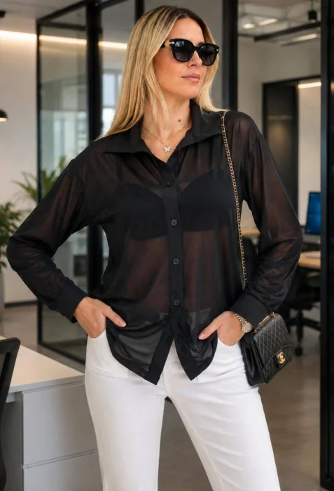 Camisa  Microtul Transparencia