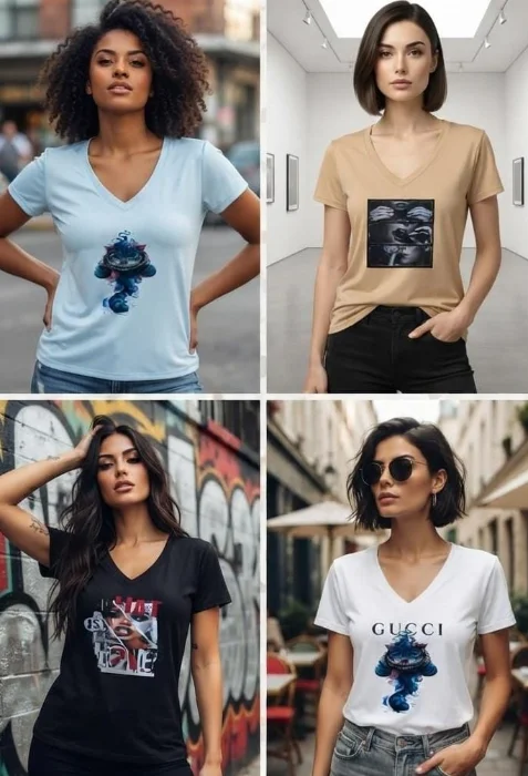 Remeras Estampadas Promo 5 X 32500