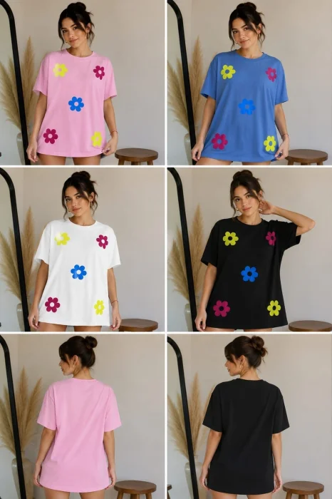 Remera Algodon ( Flor)