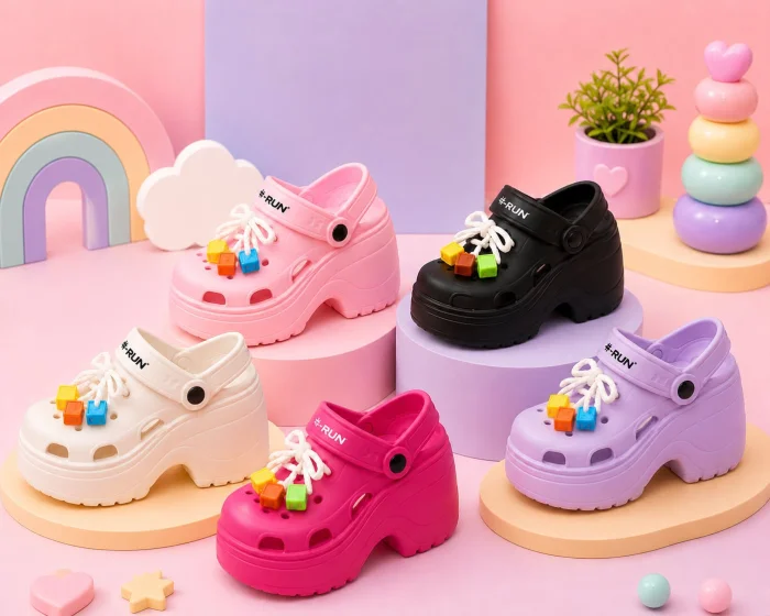 Crocs Eva Plataforma Alta Pin Cordón