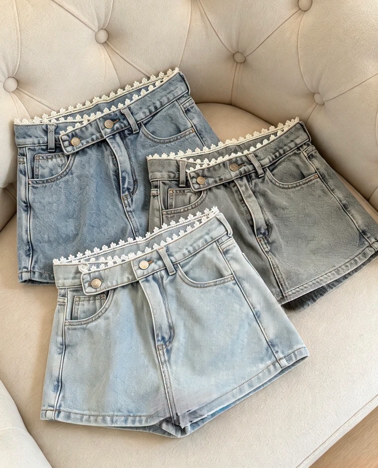 Short Pollera Cintura Cruzada con Puntilla (leer Descripción) - Imagen 3