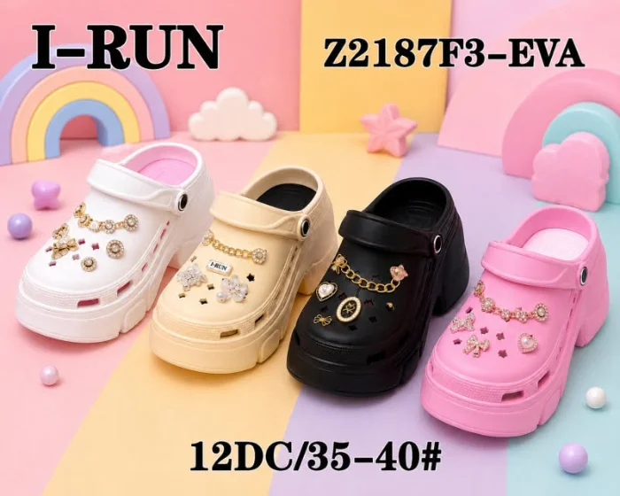 Crocs Eva Plataforma Alta Pin Dije Cadenas