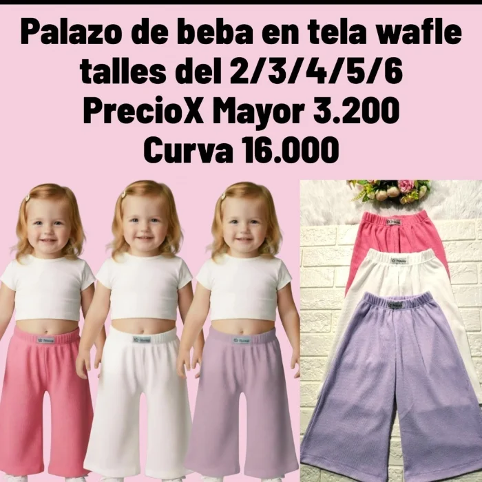 Palazo de Beba en Tela Wafle Calidad Premiun