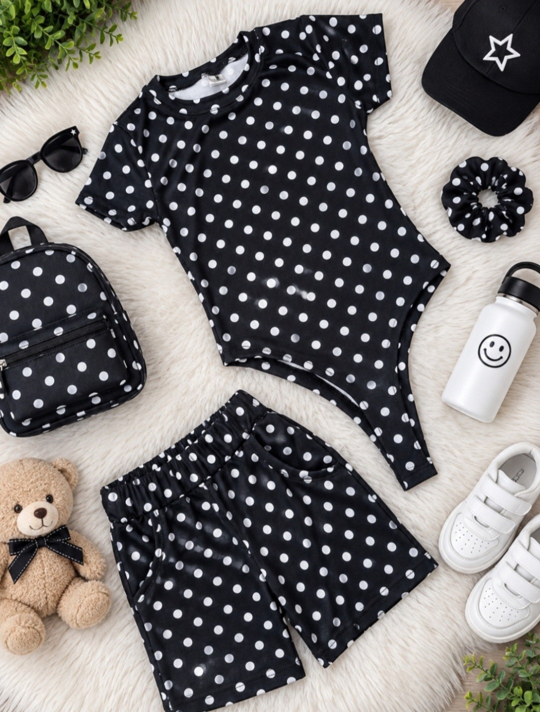 Conjuntos de Nena con Body y Short con Lunares - Imagen 2