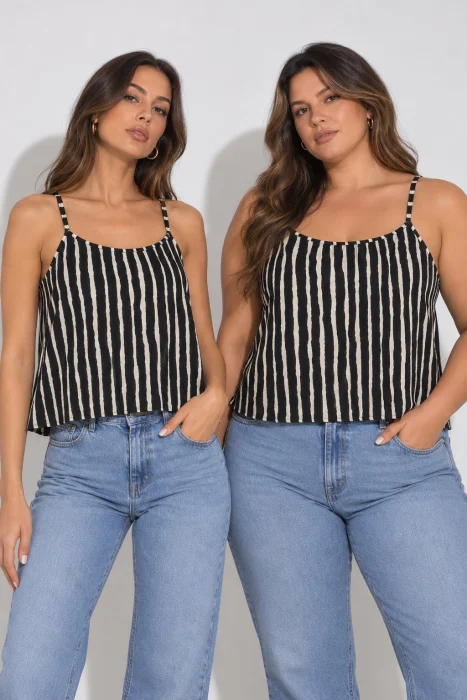 Talles 40 al 46/48 - Línea Curvy - Musculosa Carola