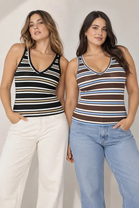 Talles 40 al 46/48 - Línea Curvy - Musculosa Romero