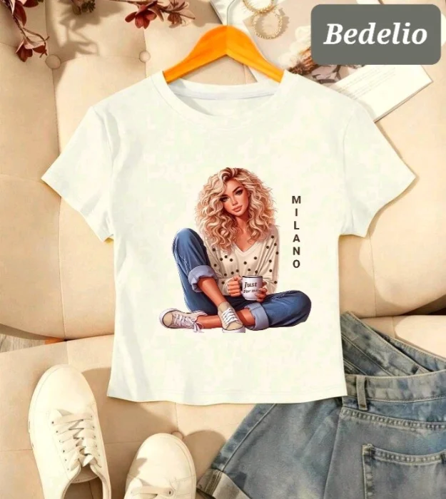 Remera Baby Tee Algodon Peinado