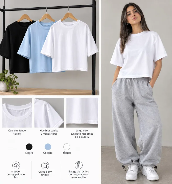 Remera Boxy de Algodón Peinado 24/1