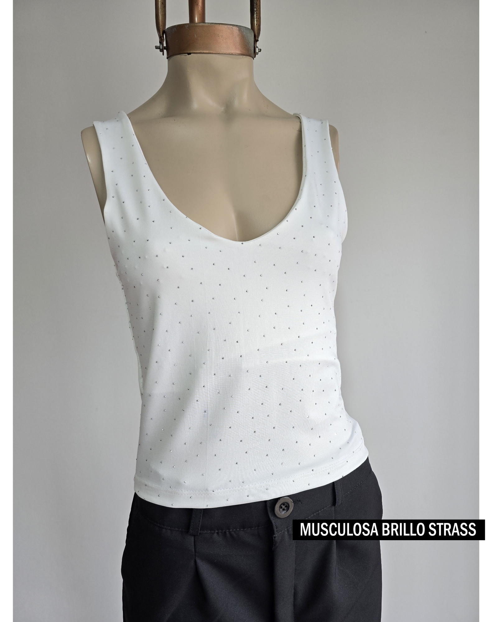 Musculosa Brillo Strass - Imagen 3