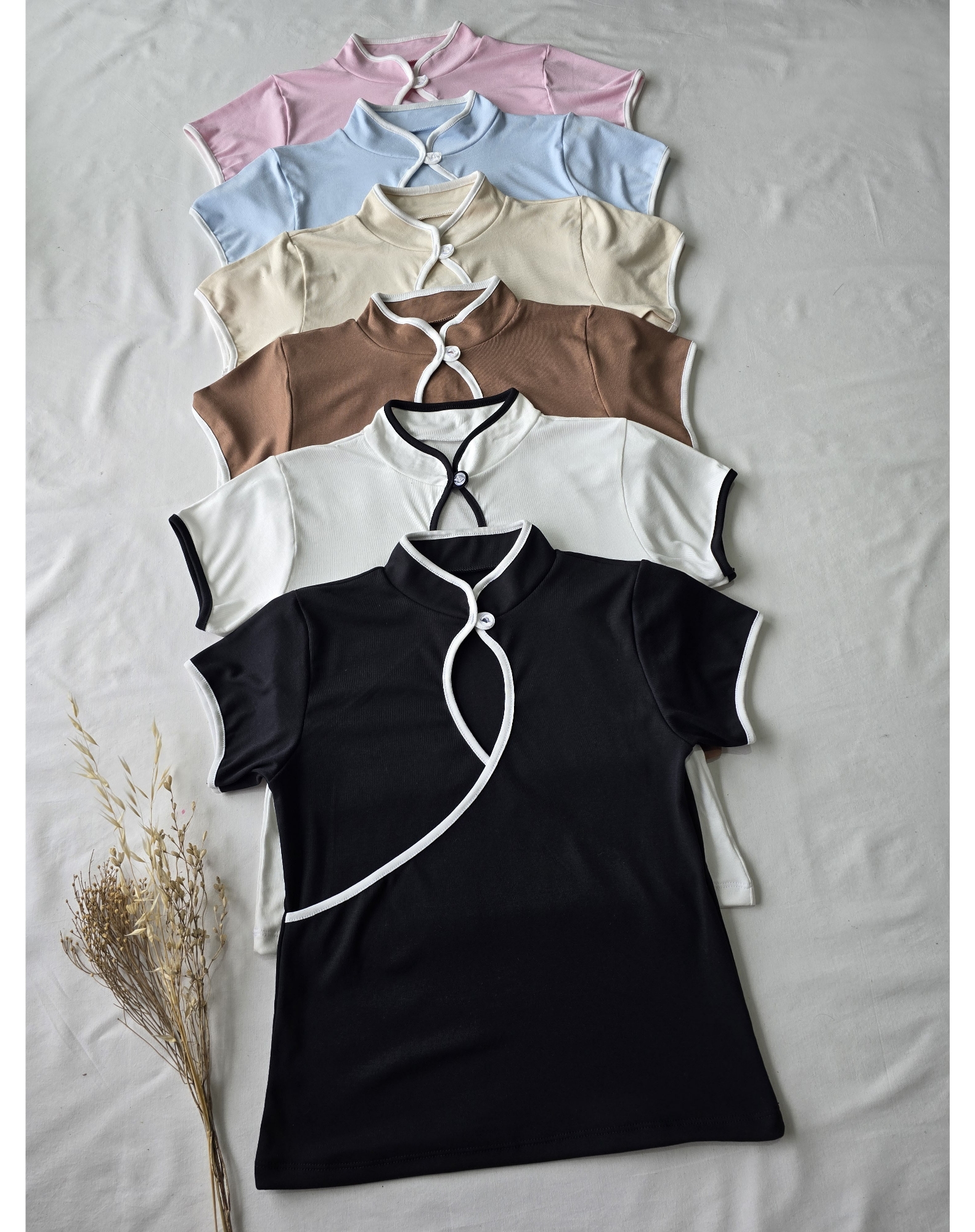 Remera Cuello Mao Combinada - Imagen 3