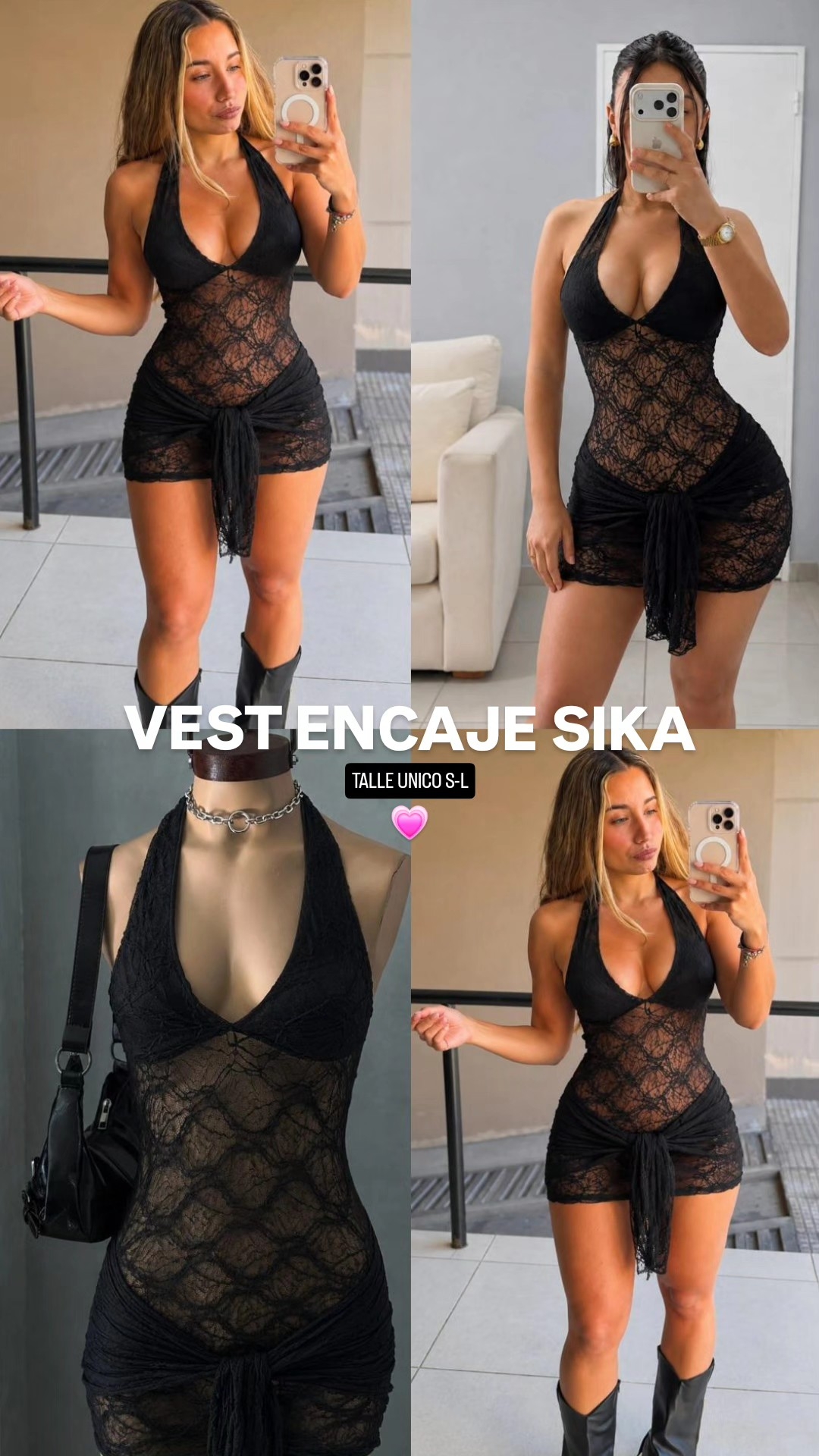 Vestido Encaje Lazo - Imagen 4