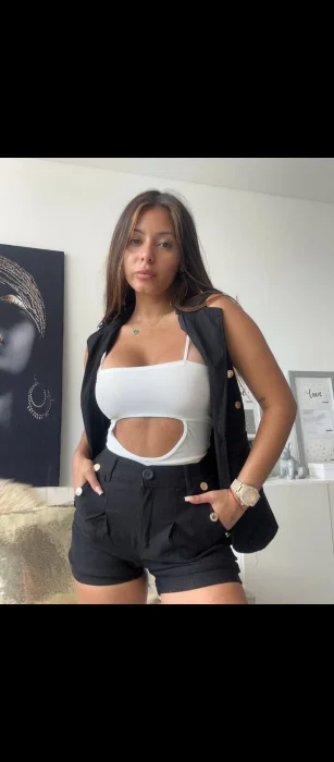 Conjunto Short Sastrero y Chaleco Largo de Bengalina Elástizada Talles del 2 al 6