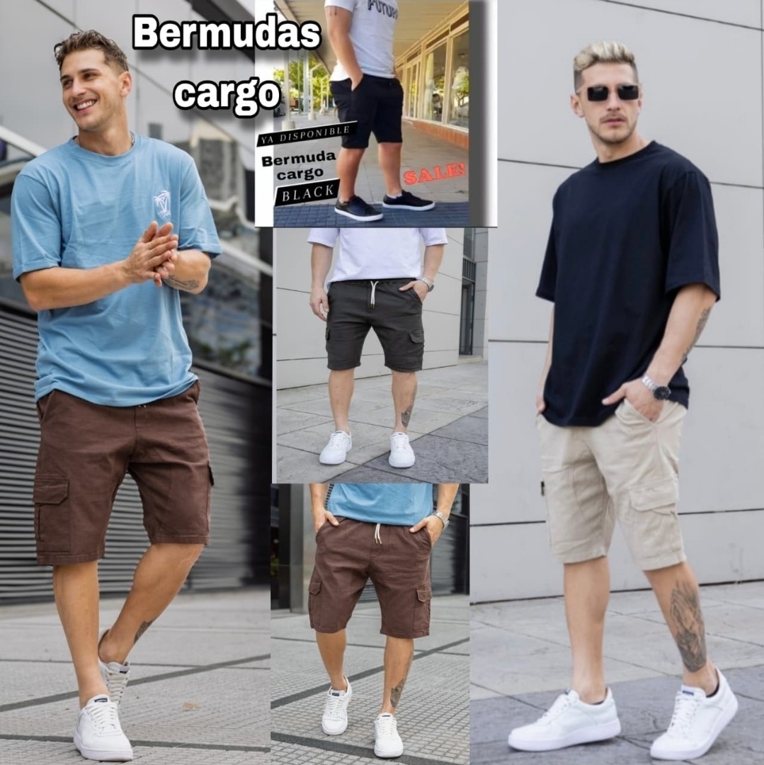 Bermudas Cargo Especiales de Gabardina Elastizada C Cintura Elástico $19,000 X Mayor - Imagen 6