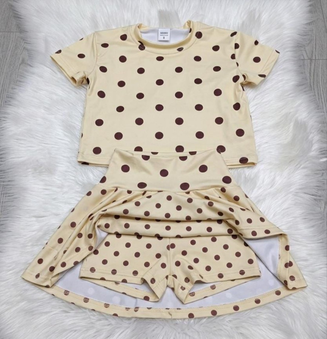 Conjunto Lunares Pupera con Shorts Pollera Lycra Premium - Imagen 3