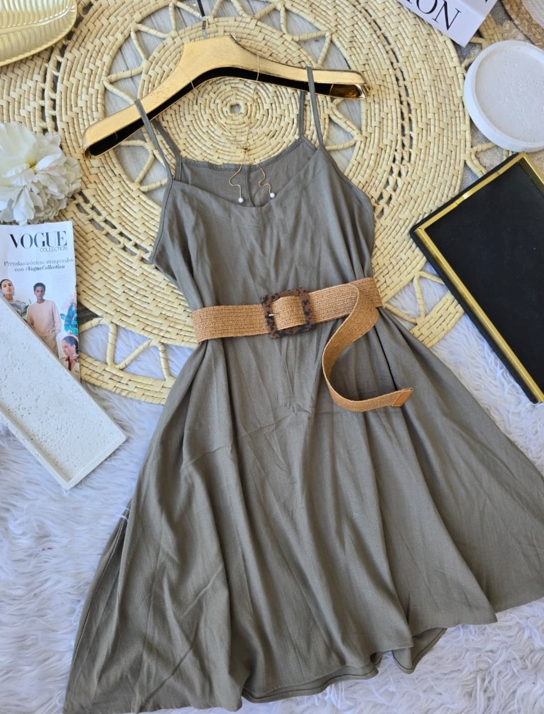 Vestido Corto de Lino - Imagen 4