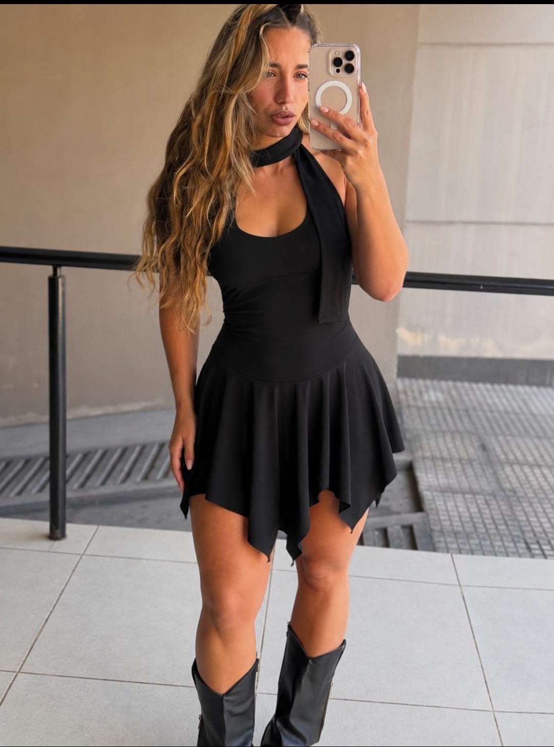 Vestido Volados Corbatin - Imagen 2