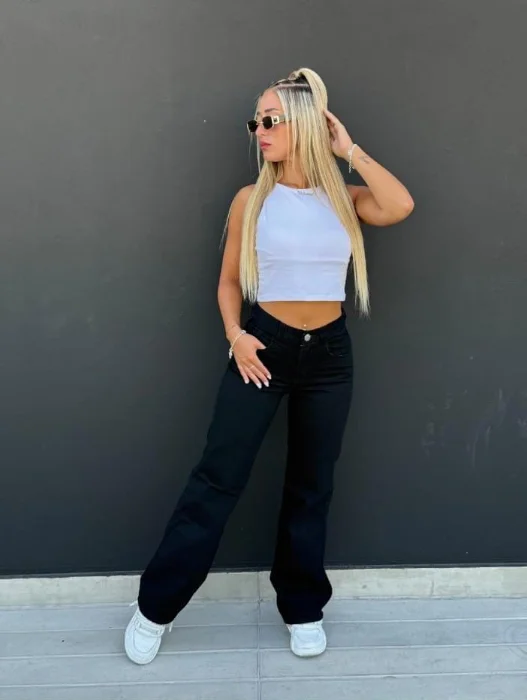 Pantalón Wide Negro