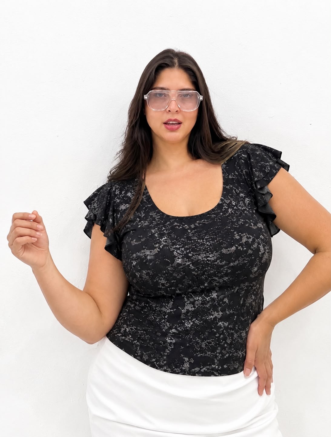Musculosa Volado  Curvy - Imagen 3