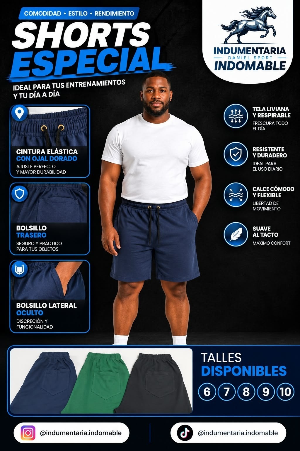 Shorts Rusticos Talles Especiales - Imagen 2