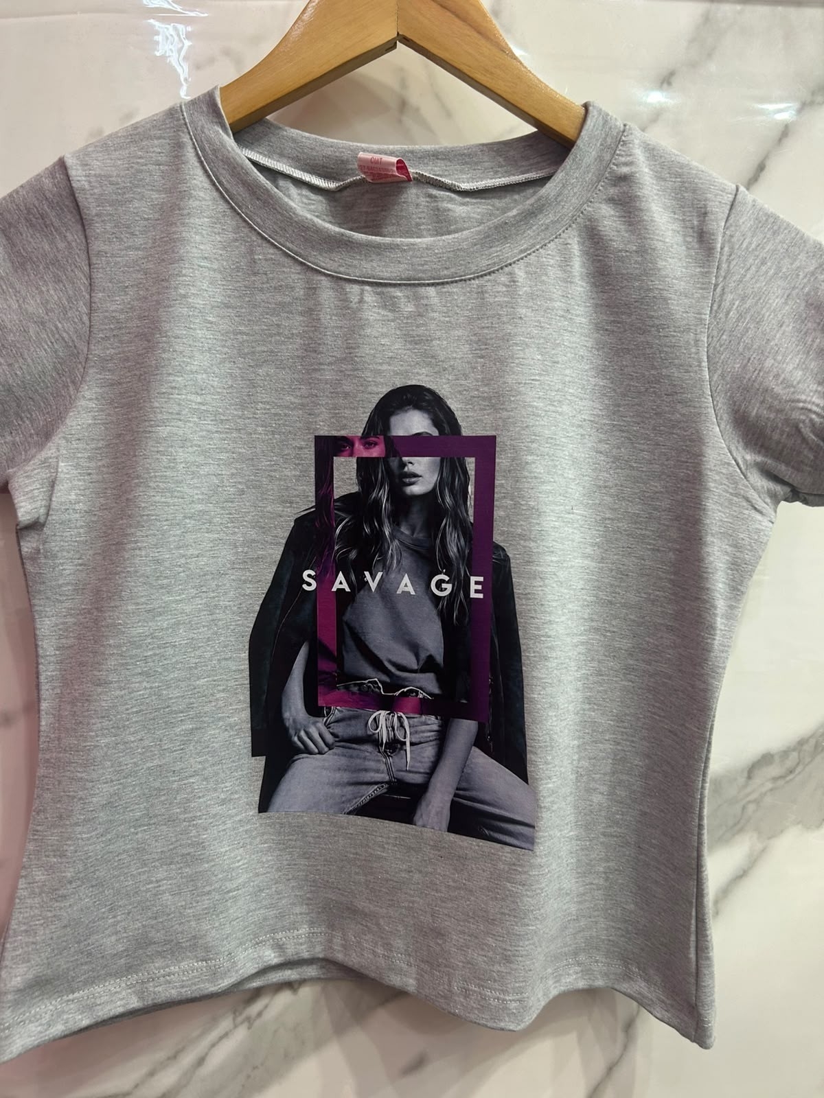 Baby Tee Algodón con Laycra - Imagen 5